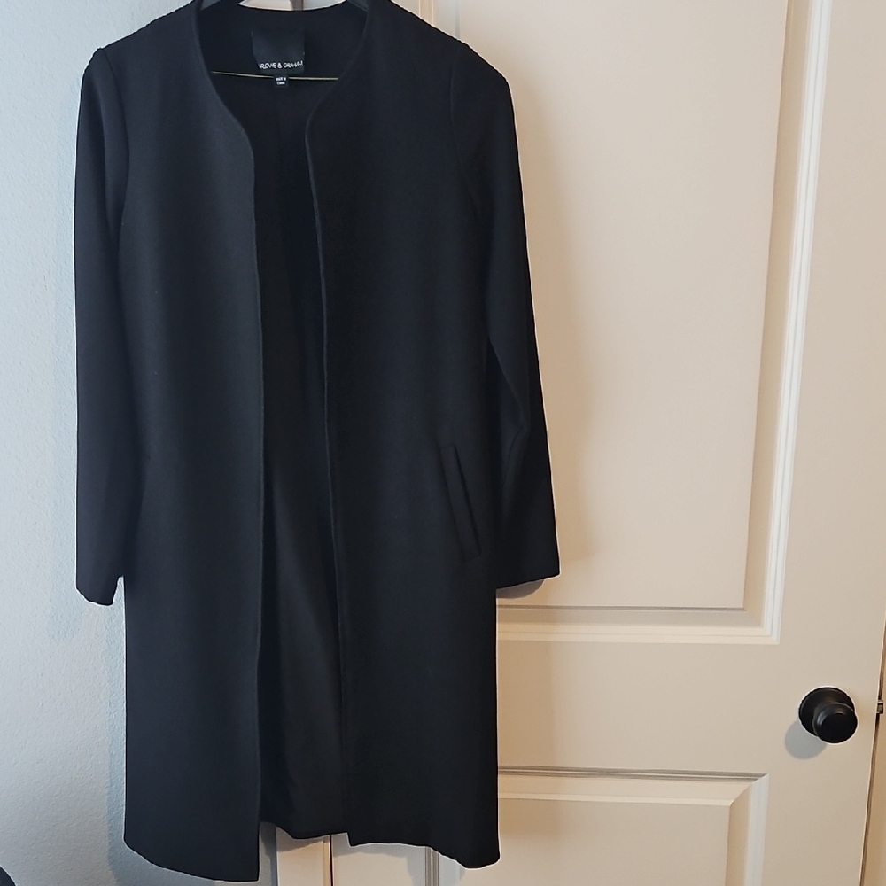 Chic Black Long Coat/Duster/Cardigan